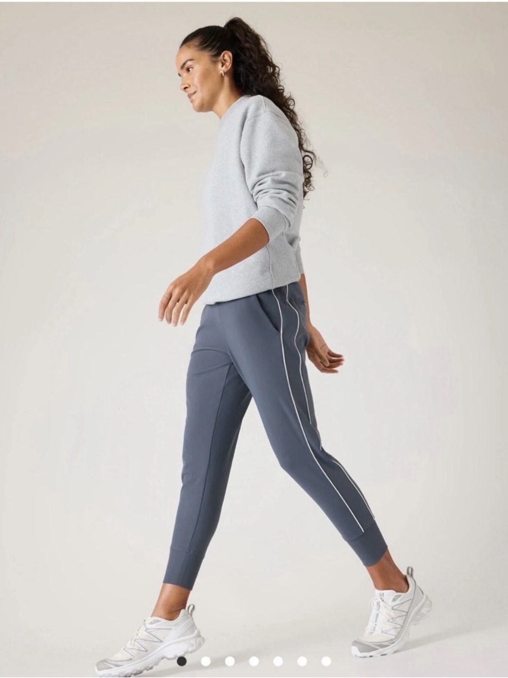 Athleta Venice Jogger gray track stripe M